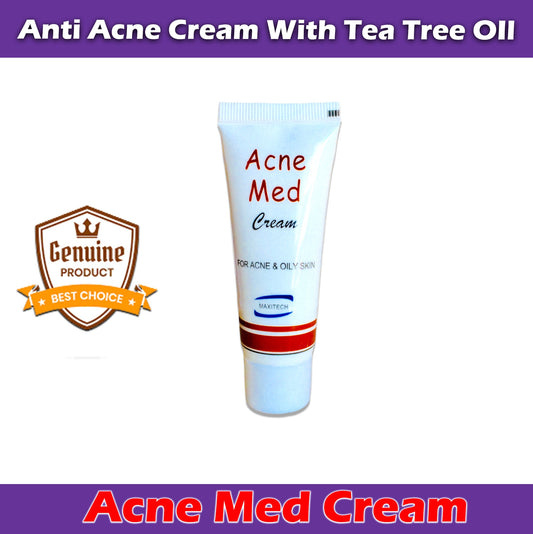 Acne Med Cream - With Tea Tree Oil - Anti Acne Cream - Clear  The Skin Naturally
