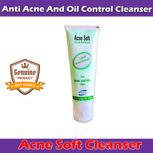 Acne Soft - Salicylic Acid Cleanser  - Anti Acne & Oil Control Face Wash - Removes Blackheads & Whiteheads